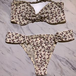 SYLA Swimsuit - Size I (S) - One of a kind branches print with bows